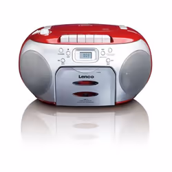 Lenco SCD-420 Lecteur CD portable Noir, Rouge