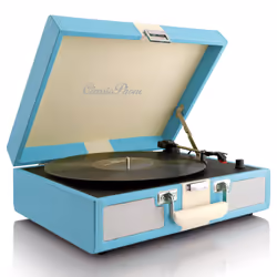 Lenco TT-33 Tourne-disque entraîné par courroie Bleu Semi-automatique