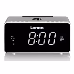 Lenco CR-550, Horloge, Numérique, FM, LED, 3,05 cm (1.2"), Argent