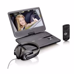 Lenco DVP-1010, Noir, CD, DVD, NTSC, PAL, 25,4 cm (10"), 1024 x 600 pixels, 16:9