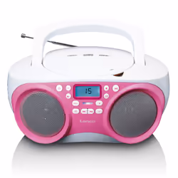 Lenco SCD-301 Portable Analogique et numérique Rose, Blanc - Vue supplémentaire 4