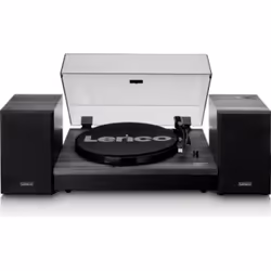 Lenco LS-300, Tourne-disque entraîné par courroie, Noir, Bois, 33,45 tr/min, 33,45 tr/min, 24 W