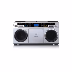 Lenco SCD-580, Numérique, FM, Lecteur, 10 W, LCD, Noir, Gris, Argent
