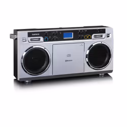 Lenco SCD-580 Numérique 10 W FM Noir, Gris, Argent Lecture de MP3
