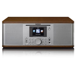 Lenco DIR-270WD Radio portable Personnel Analogique et numérique Argent, Bois