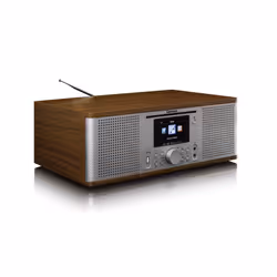 Lenco DIR-270WD Radio portable Personnel Analogique et numérique Argent, Bois