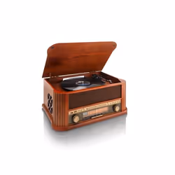 Lenco TCD-2550 platine Tourne-disque entraîné par courroie Bois Automatique