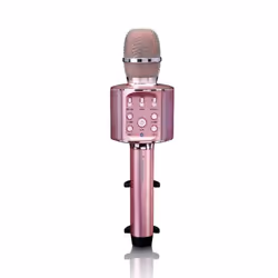 Lenco BMC-090, Microphone de karaoké, 2404 - 2480 Hz, Avec fil &sans fil, Bluetooth/3,5 mm, 10 m, USB Type-A