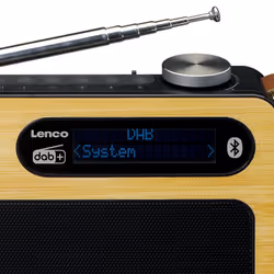 Lenco PDR-040 Portable Analogique et numérique Bambou, Noir