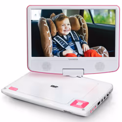 Lenco DVP-920PK Lecteur DVD/Blu-Ray portable Lecteur DVD portable Convertible 22,9 cm (9") Rose, Blanc - Vue supplémentaire 4