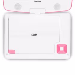Lenco DVP-920PK Lecteur DVD/Blu-Ray portable Lecteur DVD portable Convertible 22,9 cm (9") Rose, Blanc - Vue supplémentaire 6