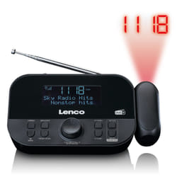 Lenco CR-615BK Radio portable Horloge Analogique et numérique Noir