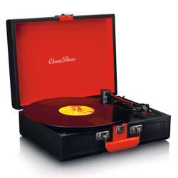 Lenco TT-110 Tourne-disque entraîné par courroie Noir, Rouge Semi-automatique