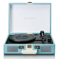 Lenco TT-110 Tourne-disque entraîné par courroie Bleu, Blanc Semi-automatique