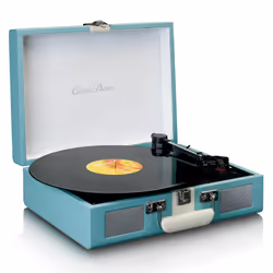 Lenco TT-110 Tourne-disque entraîné par courroie Bleu, Blanc Semi-automatique