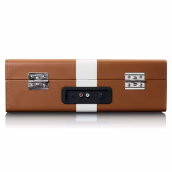 Lenco TT-120BNWH Tourne-disque entraîné par courroie Marron, Blanc