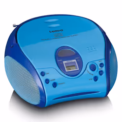 Lenco SCD-24BU kids, Portable, FM, Auto scan, 4 W, 60 dB, LCD