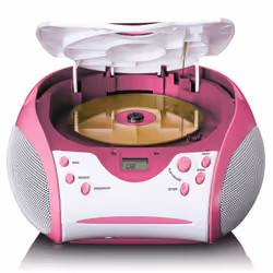 Lenco SCD-24PK kids Portable Rose, Blanc