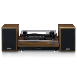 Lenco LS-100WD platine Tourne-disque entraîné par courroie Noir, Chêne Automatique