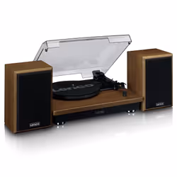 Lenco LS-100WD platine Tourne-disque entraîné par courroie Noir, Chêne Automatique