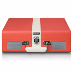 Lenco TT-110 Tourne-disque entraîné par courroie Rouge, Blanc Semi-automatique