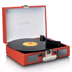 Lenco TT-110 Tourne-disque entraîné par courroie Rouge, Blanc Semi-automatique