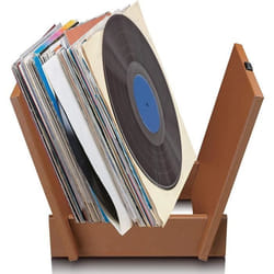 Porte-disques - LENCO - TTA-040BN - Bois - Cuir synthétique - 40 LPs