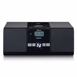 Lenco MC-030BK, Système micro audio domestique, Noir, 1 disques, Haut, 10 W, FM