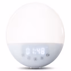 Lenco CRW-110WH, Réveil numérique, Ovale, Blanc, Plastique, 24h, FM