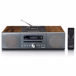 Lenco MC-175SI, Système micro audio domestique, Argent, Bois, 1 disques, Fente, 40 W, 6 Ohm