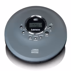 Lenco CD-400GY, 220 g, Anthracite, Lecteur CD personnel