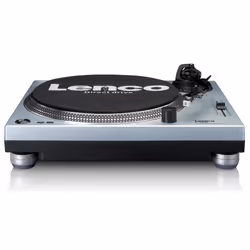 Lenco L-3809ME platine Tourne-disque à entraînement direct Bleu, Métallique Manuel