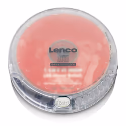 Lenco CD-202TR, 220 g, Transparent, Lecteur CD personnel