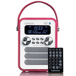 Lenco PDR-051PKWH Portable Rose, Blanc