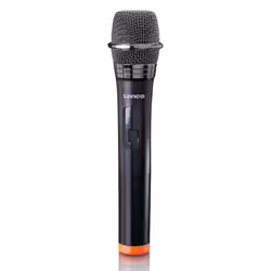 Lenco MCW-011BK, Microphone de scène/direct, Sans fil, 6,35 mm (1/4"), 15 m, 863-869 MHz, Noir