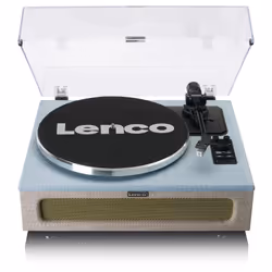 Lenco LS-440, Tourne-disque entraîné par courroie, Automatique, Bleu, Taupe, Aluminium, 33,45 tr/min, Boutons