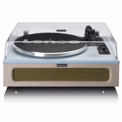 Lenco LS-440 platine Tourne-disque entraîné par courroie Bleu, Taupe Automatique