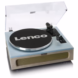 Lenco LS-440 platine Tourne-disque entraîné par courroie Bleu, Taupe Automatique