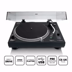 Lenco L-3828BK platine Tourne-disque à entraînement direct Noir