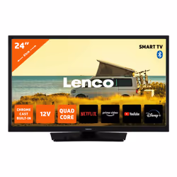 Lenco LED-2463BK (V2), 61 cm (24"), 1366 x 768 pixels, LED, Smart TV, Wifi, Noir
