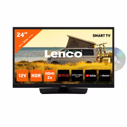 Lenco DVL-2483BK, 61 cm (24"), 1366 x 768 pixels, LED, Smart TV, Wifi, Noir
