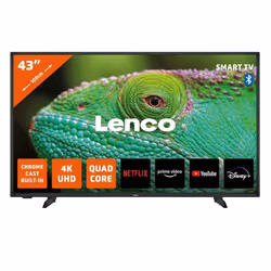 Lenco LED-4353BK, 109,2 cm (43"), 3840 x 2160 pixels, LED, Smart TV, Wifi, Noir