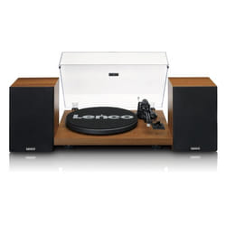 Lenco LS-480WD - Platine vinyle Bluetooth® avec deux haut-parleurs externes et 2 x 30 watts RMS bois