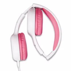 Lenco HP-010PK écouteur/casque Écouteurs Avec fil Arceau Musique Rose, Blanc - Vue supplémentaire 3
