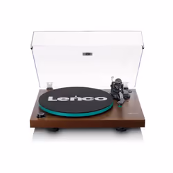 Lenco LBT-225WA, Tourne-disque entraîné par courroie, Manuel, Marron, Aluminium, Bois, Verre, 33,45 tr/min