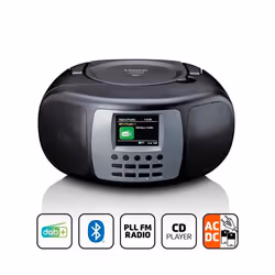 Radio portable DAB+/FM - Lenco - SCD-860BK - Bluetooth - Lecteur CD - Écran couleur TFT LCD 24 pouces