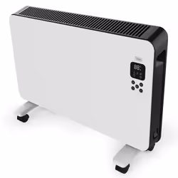 Trebs 99402 - Radiateur à convection mobile avec roues - Blanc