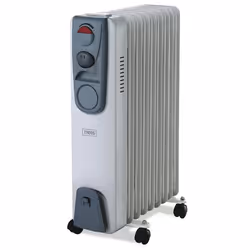 Trebs 99405 - Radiateur à huile - Chauffage électrique à lhuile mobile avec roues - Blanc