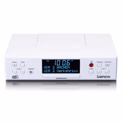 Lenco KCR-190 Cuisine Analogique et numérique Blanc