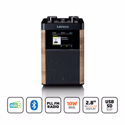 Lenco PDR-060WD Radio portable Personnel Numérique Bois